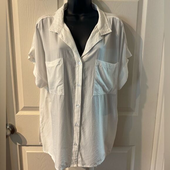DEAR JOHN DENIM
CALI TIE FRONT SHIRT WHITE Size M - Picture 4 of 13